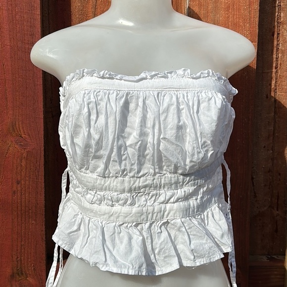 Free People Gabby Tube Top White Size XS - Picture 2 of 14
